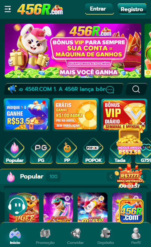 456r.com Bem-vindo ao 456A.COM: Ganhe R$ 60 por Amigo + Prêmios Diários